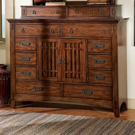 10-Drawer Mule Chest Dresser with 2 Doors